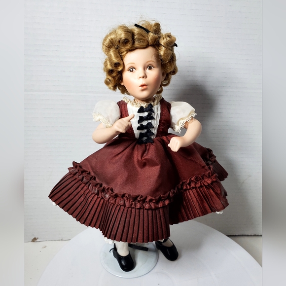 Danbury Mint Shirley Temple Porcelain Doll From 1936 Movie Dimples - Picture 1 of 7
